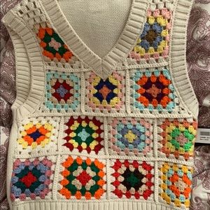 Sea New York Gabriela Crochet Vest XS